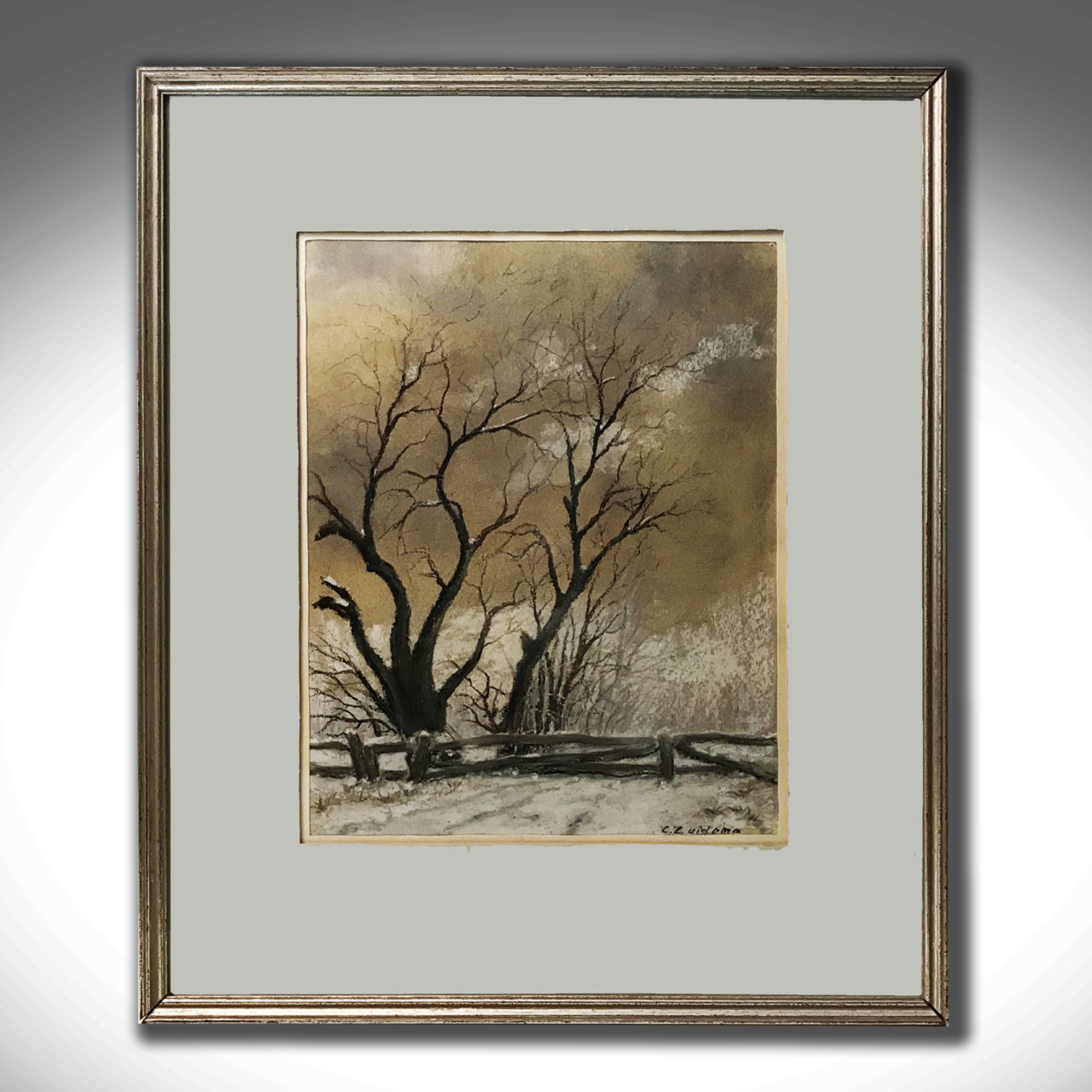 Schilderij “bomen” in lijst C. Zuidema – Welkom bij